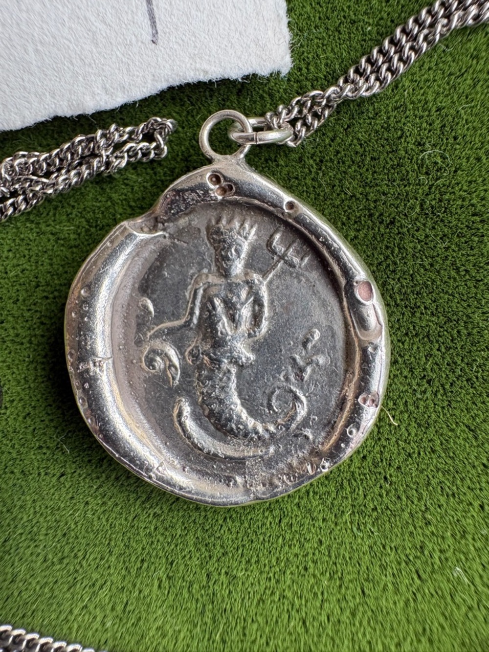 🕊️ PYRRHA Retired “Neptune/Poseidon” Talisman Necklace, Unisex, 22” Chain - Picture 5 of 10